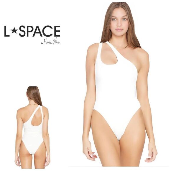 New. L*SPACE cream swimsuit. Size 8. $169 - Picture 2 of 10
